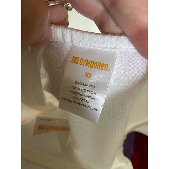 Gymboree Girl Blouse 10 White Pink Brown Neapolitan Pique Sweeter Than Chocolate - Picture 3 of 4